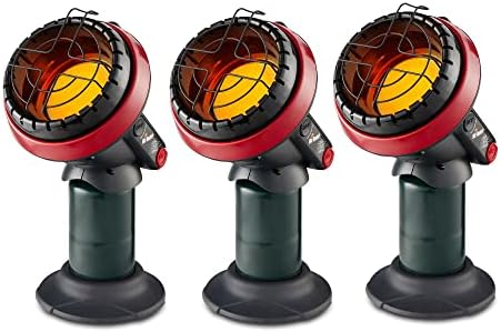 Mr. Heater 3800 BTU Portable Little Buddy Propane Emergency Heater with Push Start Button for Indoor and Outdoor Use, (3 Pack)