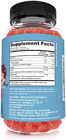 Premium Eye Support Gummies–Lutein Gummies with Zeaxanthin Supports Overall Eye Health
