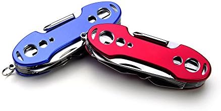 2 PCS Pack Stainless Steel Swiss Style Army Pocket Knife Multitools 12-in-1 Multi Function with Opener Screwdrivers Saw Scissors
