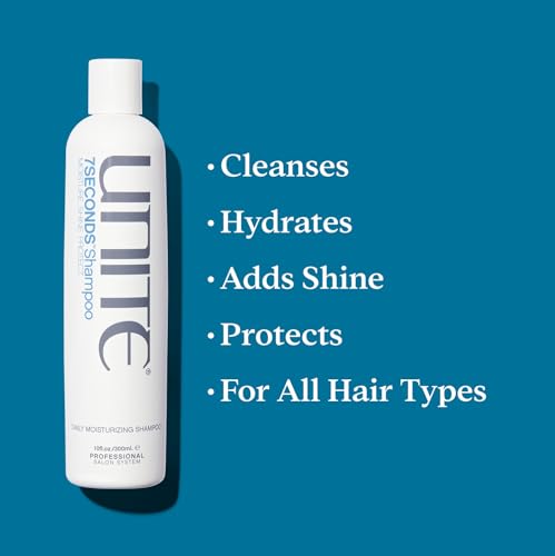 UNITE Hair 7SECONDS Moisturizing Shampoo, 10 fl oz | Daily Color-Safe Shampoo for Dry Hair, Shine & Healthy-Looking Hair