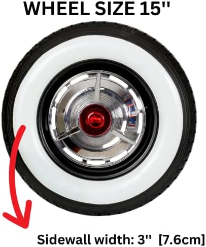 Portawall White Tire Insert 15-Inch 3-Inch Wide Car Set of 4