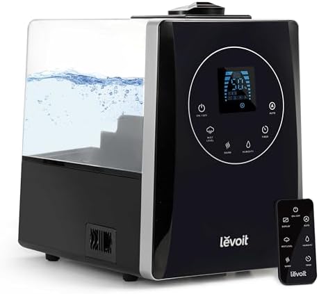 Levoit Humidifiers for Bedroom Large Room, 6L, 60H Runtime, 26dB, Smart App