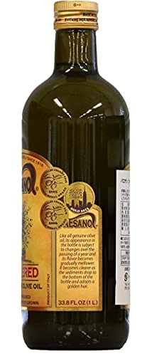 Paesanol Extra Virgin Olive Oil, Unfiltered, 33.8 Fl Oz (1L) | High Polyphenol, Premium First Cold Pressed, Hand Picked, Early Harvest in Sicily, Award Winning Italian EVOO