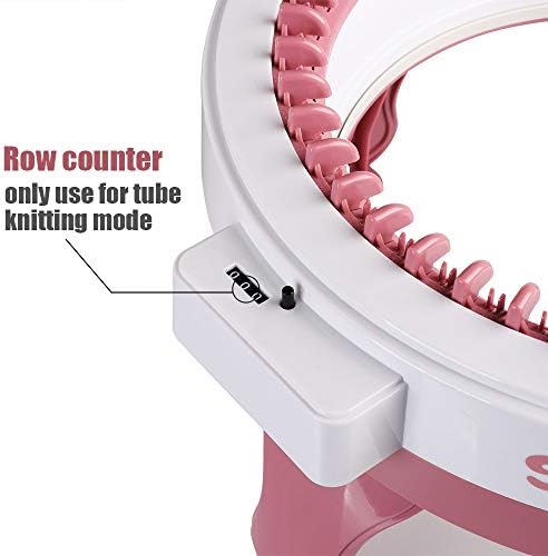 Umootek SENTRO 40 Needles Knitting Machine with Electric Adapter, Knitting Board Rotating Double Loom, Smart Weaving Loom Round Knitting Machines
