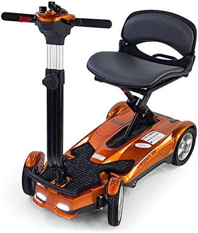 EV RIDER Transport AF 4W - Lightweight Automatic Folding Mobility Scooter - Jupiter Gold