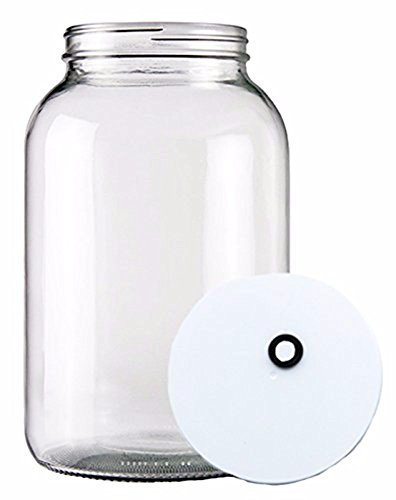 Home Brew Ohio One Gallon Wide Mouth Glass Jar With Grommeted Lid