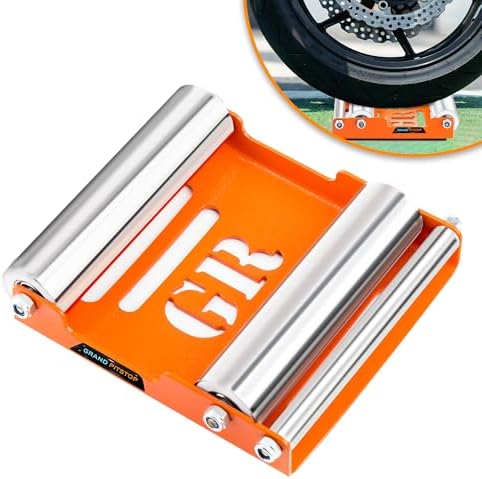 Grand Pitstop Motorcycle Wheel Cleaning Stand - Paddock Stand Replacement - Wheel Roller Stand for tire Cleaning & Chain Lubrication - GRoller Medium (Bikes < 485 lb & Tyre Width <180 mm)