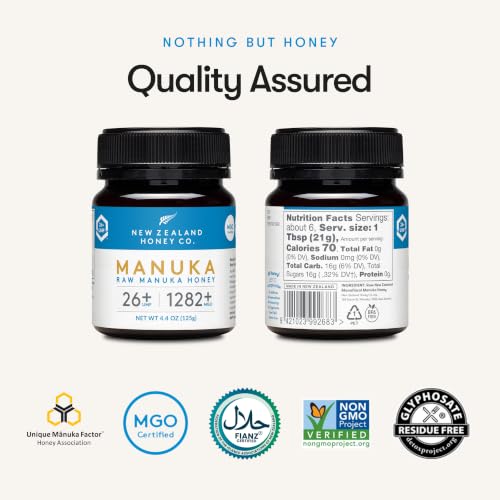 Raw Manuka Honey UMF 26+ MGO 1282+, UMF Certified, 3rd Party Tested, 8.8oz