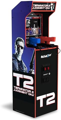 Arcade1Up Terminator 2 Deluxe Arcade Machine with Real-Feel Arcade Guns | 17-Inch BOE Color Monitor, Dual Speakers and Wi-Fi Online Leaderboards