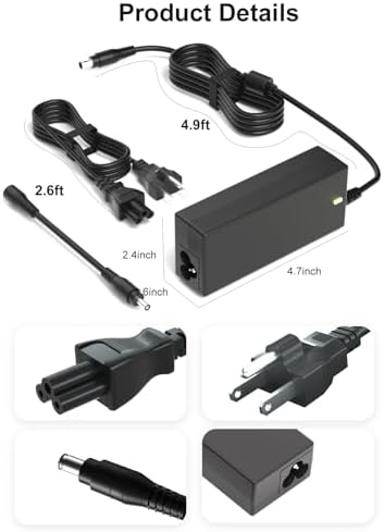 12V Power Cord Compatible with Arcade1up Game Machine | Arcade 1up All Riser Cocktail Table, RYJ0136PAU0-PAU6 Models, BIton Compatible