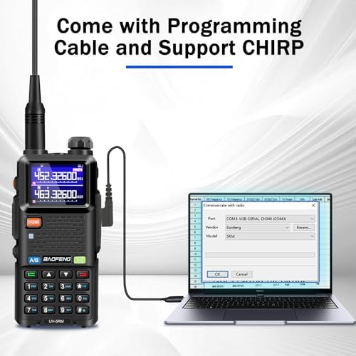 BAOFENG UV-5RM Ham Radio Handheld 10W Walkie Talkies Long Range 2 Way Radio | 2 Pack multi-band ham radio with 999CH, Chirp Prog cable