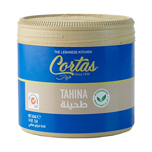 Cortas - Tahini, 100% Sesame Paste, 2 Lb (907g), Kosher, Halal, Gluten Free