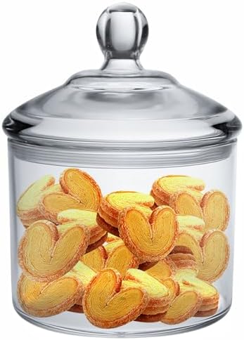 Kitchen Cookie Jar, Candy Dish with Lid, Clear Acrylic Airtight Jar for Nuts, Cookies, Candy, Chocolate, 40 OZ