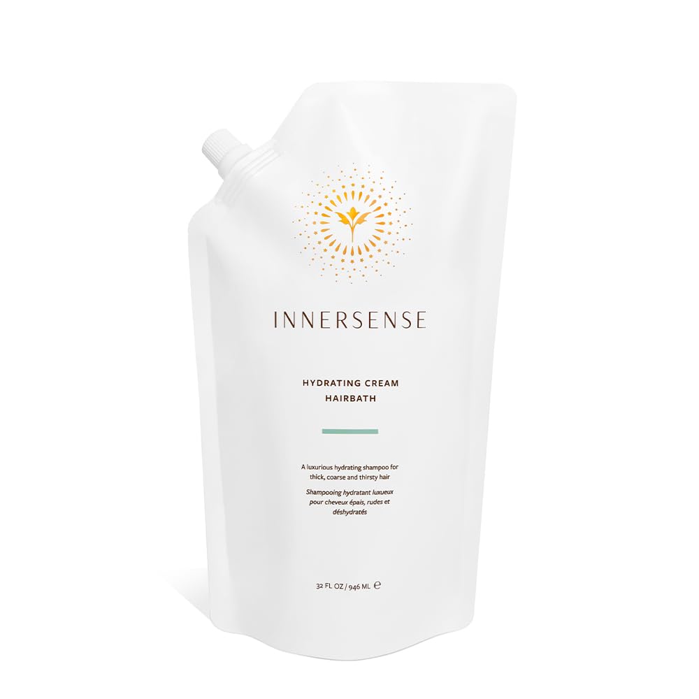 INNERSENSE Organic Beauty - Hydrating Cream Hairbath Shampoo (10oz) | Hydrates Dry, Coarse + Damaged Hair | Smooths Frizz, Restores Shine + Bounce | Sulfate-Free, Non-Toxic, Clean Haircare