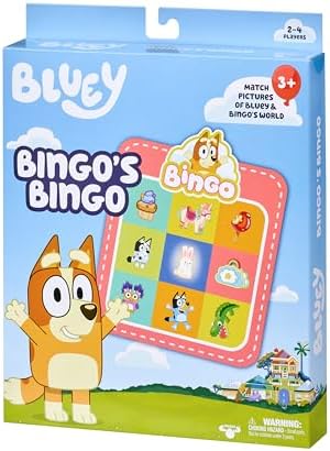 Moose Bingo’s Bingo Bluey Card Game, Kids Image Matching Card Game with 40 Cards, 48 Chips and 12 Scoring Chips