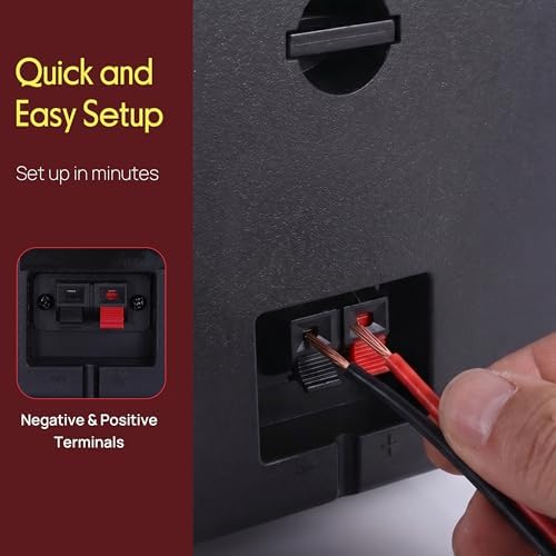 3" Mini Cube Bookshelf Speakers - 100W Small Bookshelf Speakers w/ 3" Paper Cone Driver