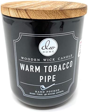 DW Home Warm TOACCO Pipe Wooden Wick Candle 11.5 Ounces