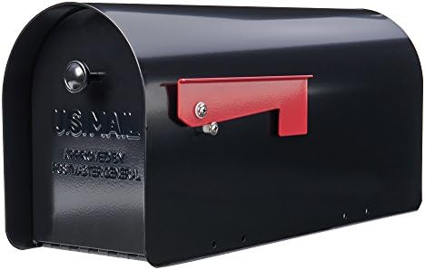 Gibraltar Mailboxes Tuff Body Large Capacity Galvanized Steel Black, Post-Mount Mailbox, TB1B0000
