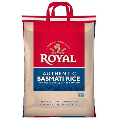 Authentic Royal - Naturally Aged Long Grain Indian White Basmati Rice - 20 Pound