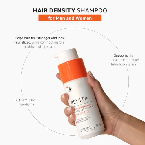 DS Labs Revita Hair Density Shampoo & Conditioner for Thinning Hair, 205 mL | Complete hair care routine powered by peptides, turmeric, caffeine & ginseng for healthier-looking, fuller-looking hair.