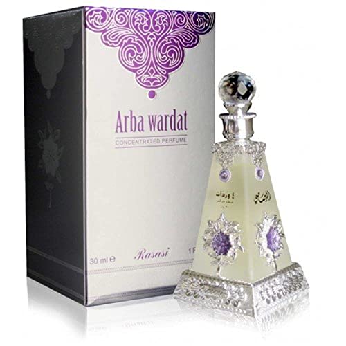 RASASI Arba Wardat Arabian Perfume Oils For Women & Men, 30ml (1.0 Oz) – Long Lasting Concentrated Perfume Oil