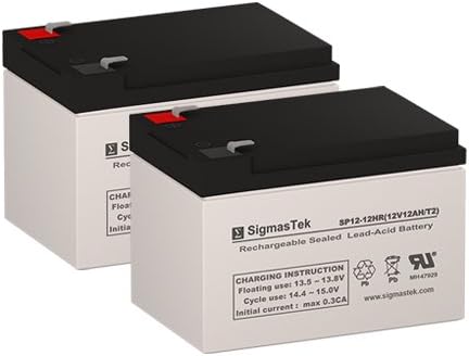 Buzz Electric Scooter Replacement Batteries - 2X 12 Volt 12AH Batteries by SigmasTek