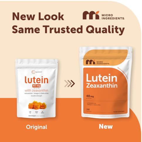 Micro Ingredients Lutein Zeaxanthin 40mg Per Serving | Omega-3 DHA + EPA