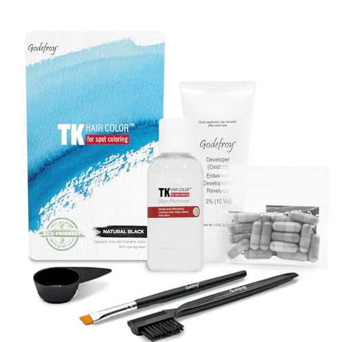 Godefroy Hair Color Tint Kit, Light Brown, 20 Applications, Root Touch-Up | For Men & Women, Pre-Measured Capsules, No Waste, DIY Salon-Quality Results at Home