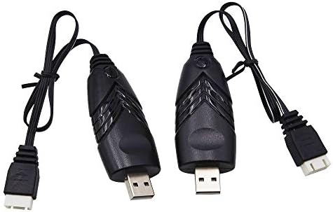 Blomiky 2 Pack 3S 1.5A Lithium Charger Cable Suitable for RC Car Boat Airplane Drone Airsoft 3 Cell Lipo Battery / 11.1V USB New 2