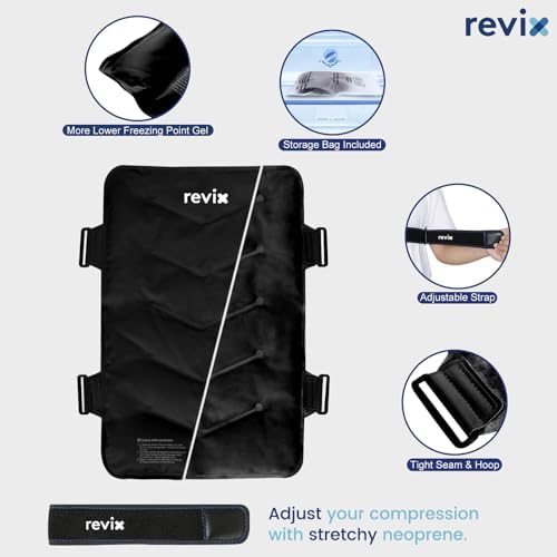 REVIX XXL Full Back Ice Pack Wrap, Large Gel Packs for Injuries Reusable
