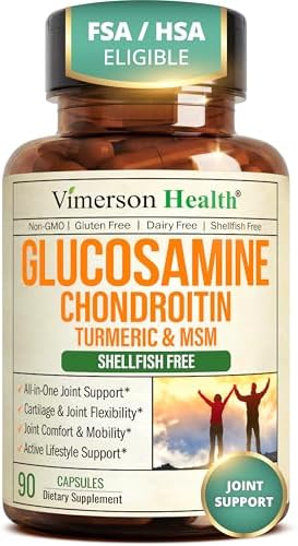 Glucosamine Chondroitin MSM – Joint Support Supplement for Women and Men with Glucosamine Sulfate 1500 mg, Chondroitin and MSM – for Cartilage, Joint Health and Flexibility – 90 Capsules