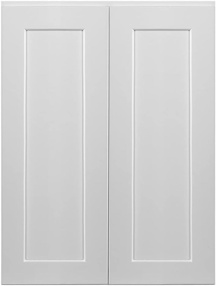 Design House Brookings Kitchen Wall Cabinet, 24", White | Adjustable Shelves, Adjustable Hinges, Wall Mount, Contemporary/Modern, Wood, Kitchen, 561571