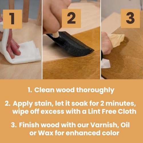 Furniture Clinic Wood Stain | Teak | Water Based | Fast Drying, Low Odor