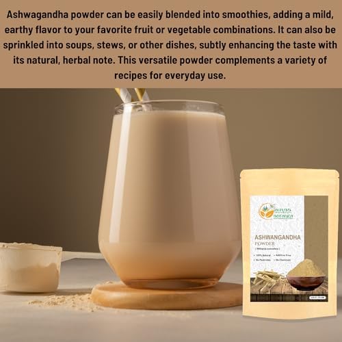 Herbs Botanica Ashwagandha Root Powder Withania Somnifera Powder Ashwaganda Ayurvedic Herbal Supplement Support and Strength 5.3 oz