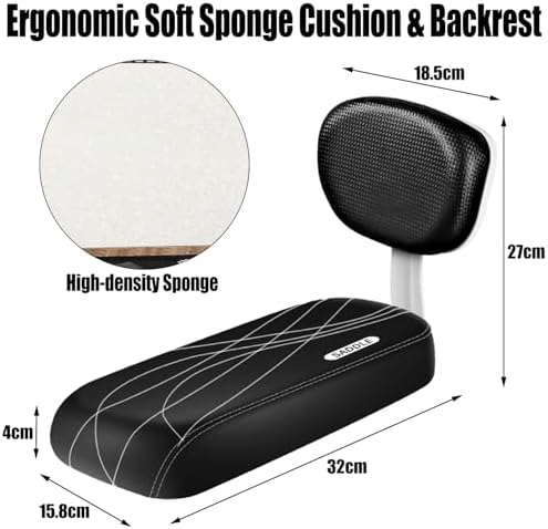TOPCABIN Bicycle Manned Cushion Mountain Bike Back Shelf Seat Cushion Manned Comfortable Saddle Children Back Seat