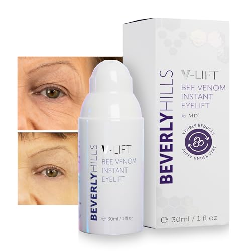 Beverly Hills V-Lift Instant Eye Lift and Eye Tuck Bee Venom Serum for Puffy Eyes, Dark Circles, Wrinkles