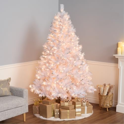 National Tree Company 7.5ft Pre-Lit Winchester Pine Christmas Tree | 500 Clear Lights, 1,198 Tips, Includes Stand, Artificial, Green
