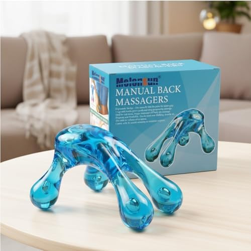 Melonsun Palm Massage Tool - Handheld Four-Point Deep Tissue Massager for Trigger Point, Neck Back Shoulder Pain Relief, Self Massage Between Shoulder Blades, No Therapist Needed