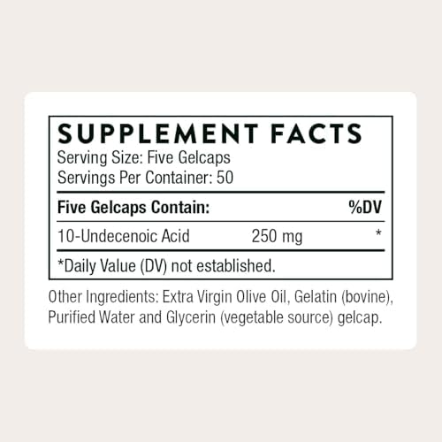 THORNE - Undecylenic Acid - Fatty Acid Support for a Healthy Balance of Gut & Vaginal Flora - Promotes Optimal GI Tract Function* - Gluten