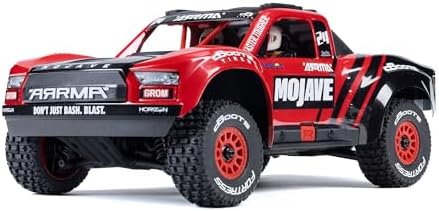 ARRMA Mojave GROM 4x4 SMART RC Desert Truck, RTR, Red/Black | Small Scale, Battery and Charger Included, ARA2104T1