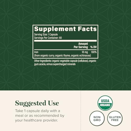 Iron Supplement for Women & Men - Blood Builder Liquid Iron Vitamin (2 Oz) | Global Healing Iron Supplement- Natural Energy to Combat Fatigue