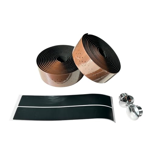 UPANBIKE Bike Handlebar Tape with Stomata Luxury Synthetic Leather Wraps for Road Bike Fixed Gear Bike (2pcs/Set)