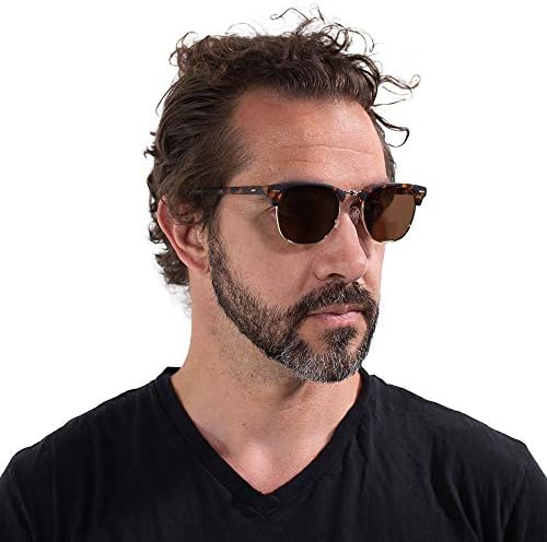 VITENZI Bifocal Sunglasses for Men Women Semi Rimless Reading Sun Tinted Glasses with Readers - Tivoli