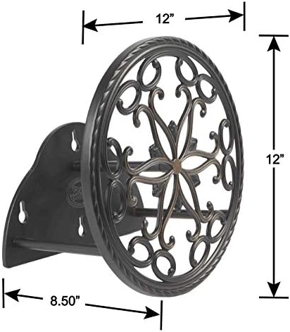 Liberty Garden 671 Wall Mount Decorative Garden Hose Butler, Holds 125-Feet of 5/8-Inch Hose - Patina