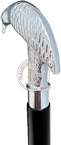 Edgar Allen Poe's Mystic Raven Gothic Walking Stick Swagger Cane, 37 Inch, Hardwood, Black