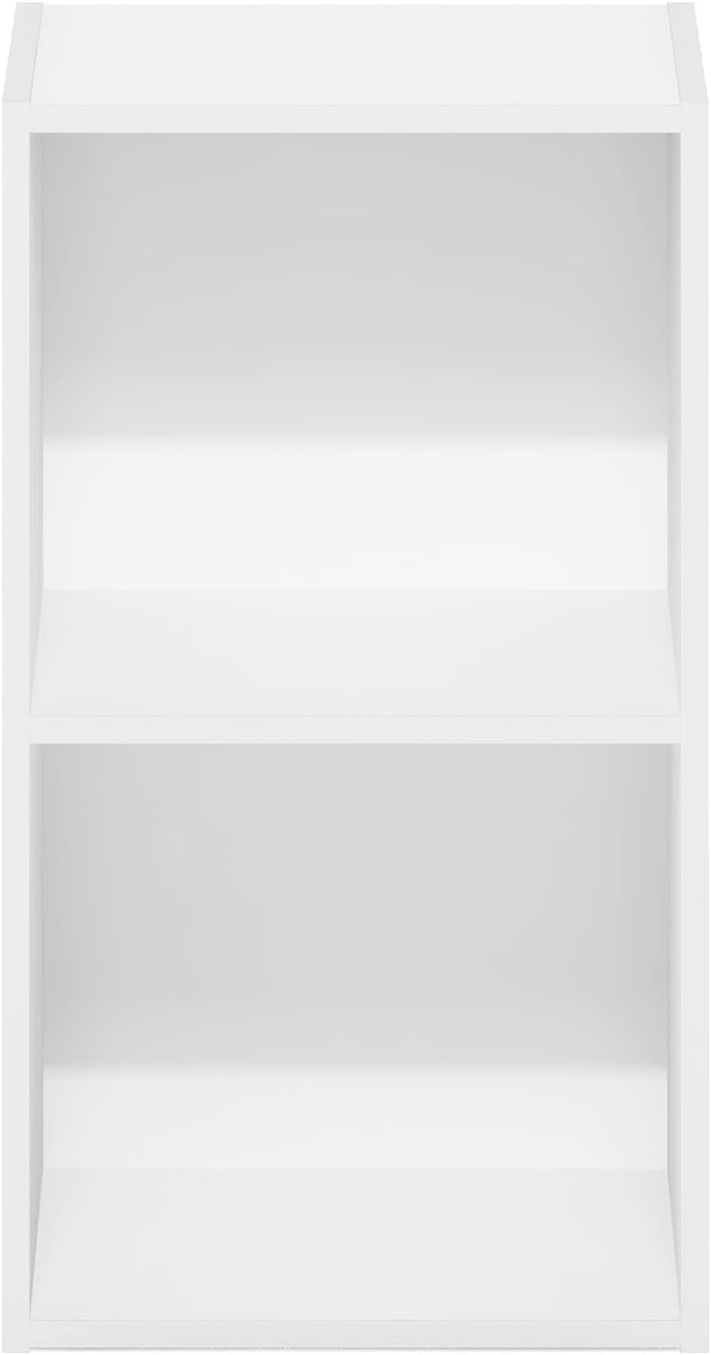 Furinno PASIR Book Shelf, 5-Tier Modern Bookshelf, Open Shelves Bookcase, 9 x 12 x 52, for Living Room, Bedroom, Home Office, Plain White