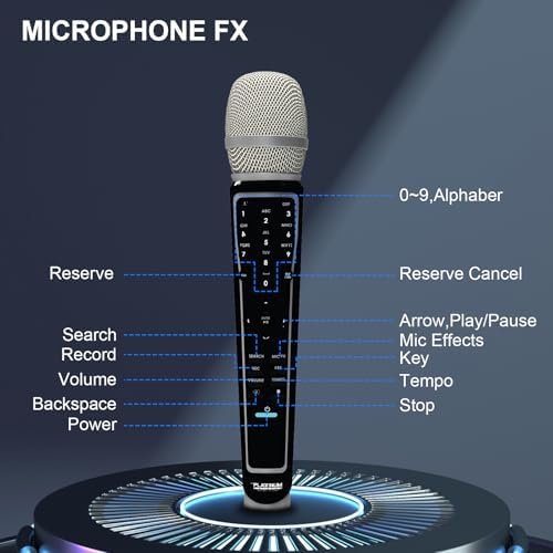The Platinum Karaoke System for Adults Features Dual UHF Metal Wireless Dynamic Mic, Supports 4K UHD Movie Playback