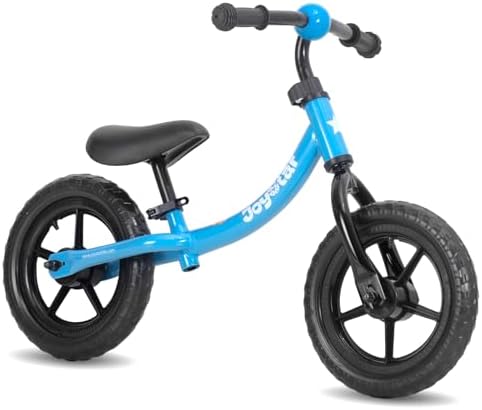 JOYSTAR Toddler Balance Bike 2-5 Year Old, No Pedal, Adjustable Seat | 12" Balance Bike Push Bike Adjustable Handlebar Lightweight Steel Frame, Ideal Gift for Boys and Girls