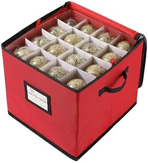 Sattiyrch Christmas Ornament Storage Box,Box Contributes Slots for 128 Holiday Ornaments 3-Inch