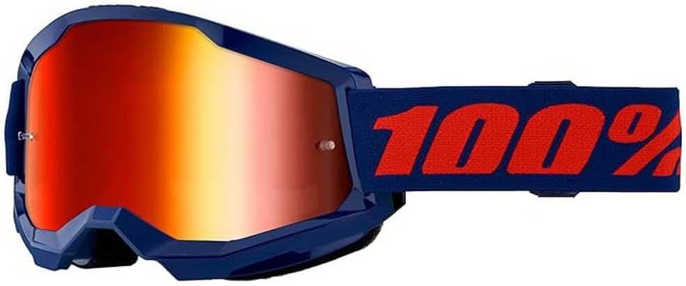 100% STRATA 2 Goggles - Sports Goggles for Motocross & Mountain Biking - Eyewear for Bike Riders - Motocross Eyewear for Men